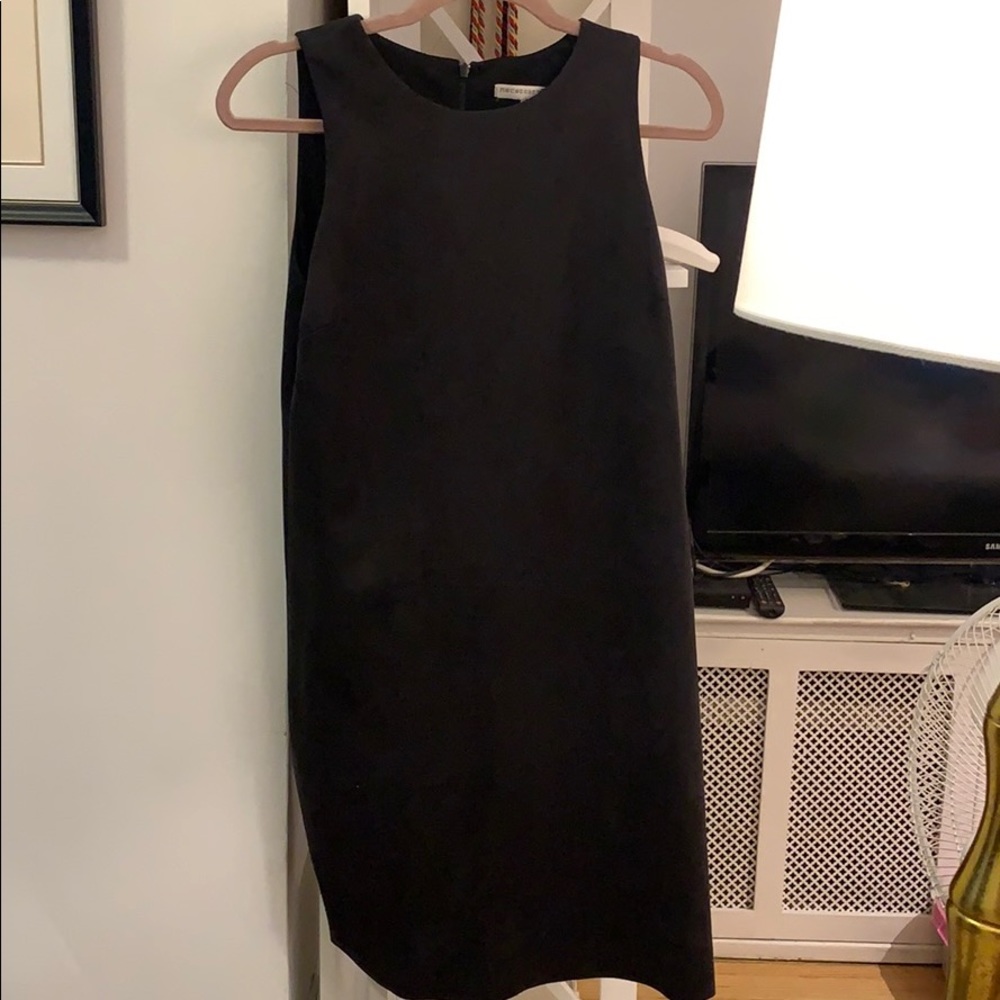 Black suede dress